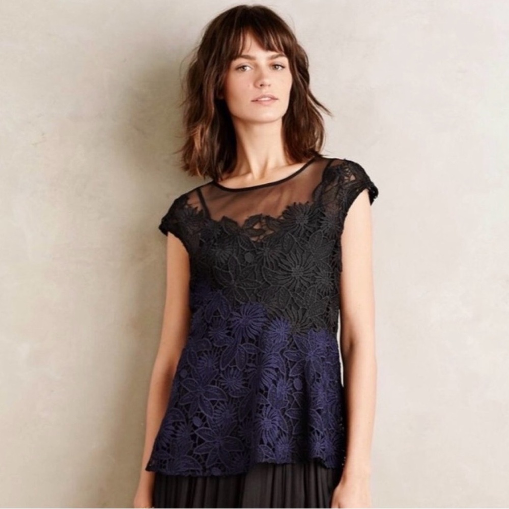 Anthropologie Deletta Garden Guise Lace Top